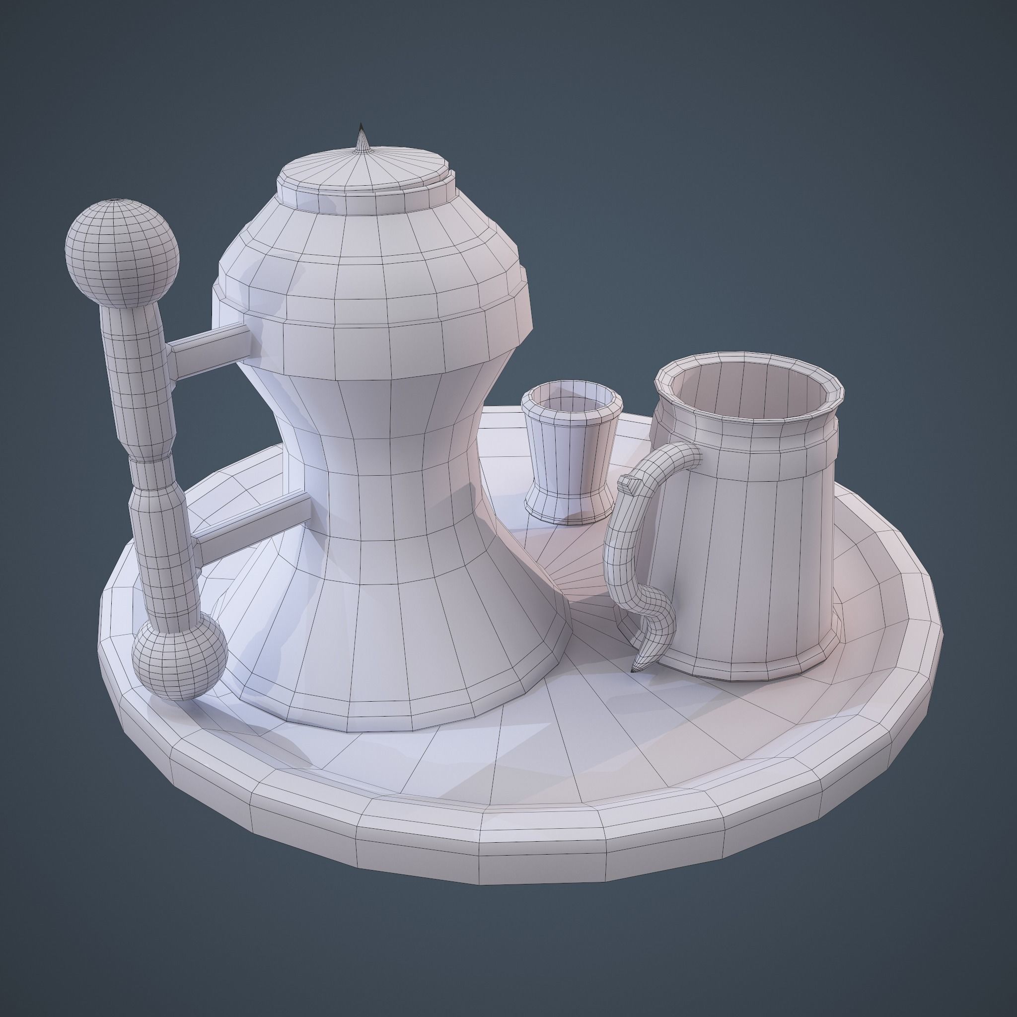 Medieval Tavern Dish Set 3D Model Collection_27