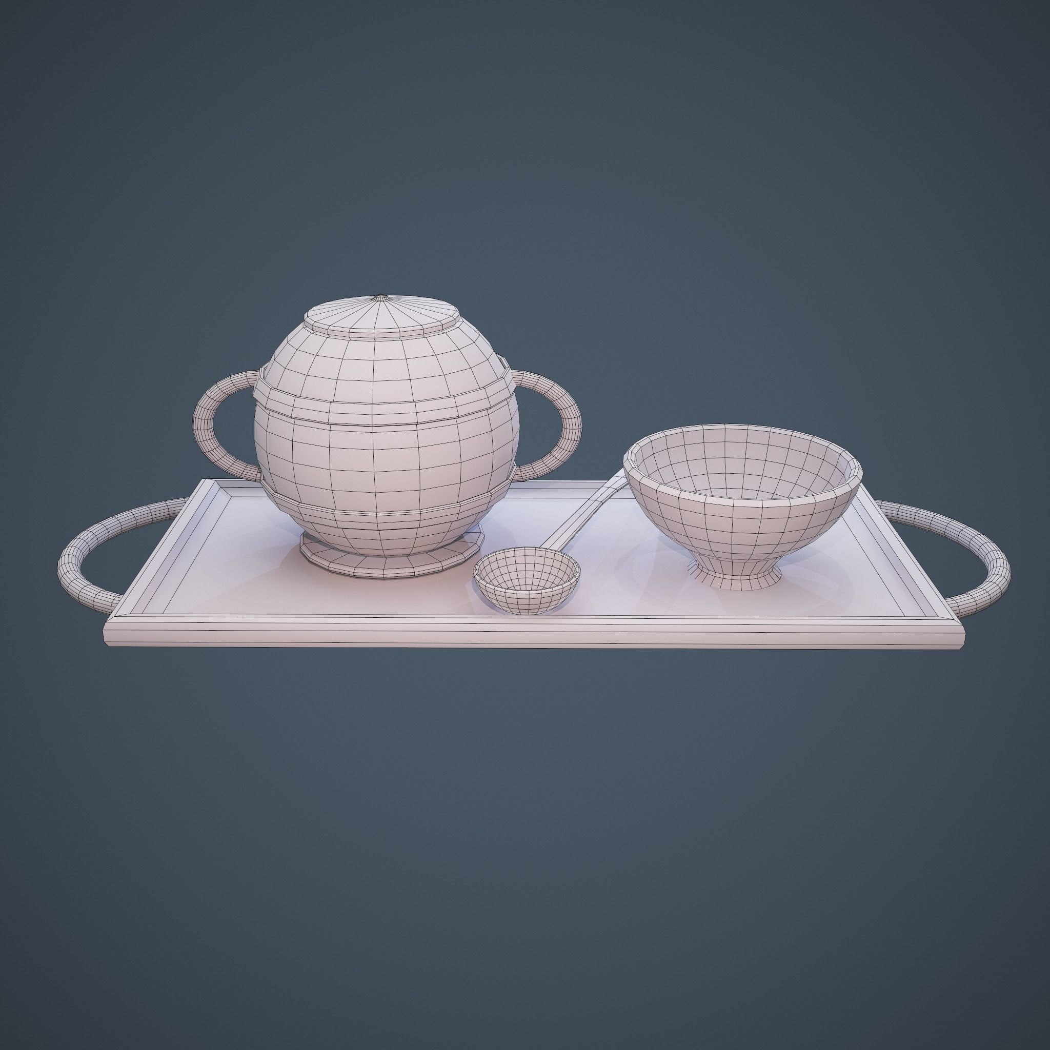 Medieval Tavern Dish Set 3D Model Collection_25