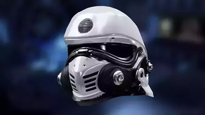 SciFi Helmet Low-poly 3D model