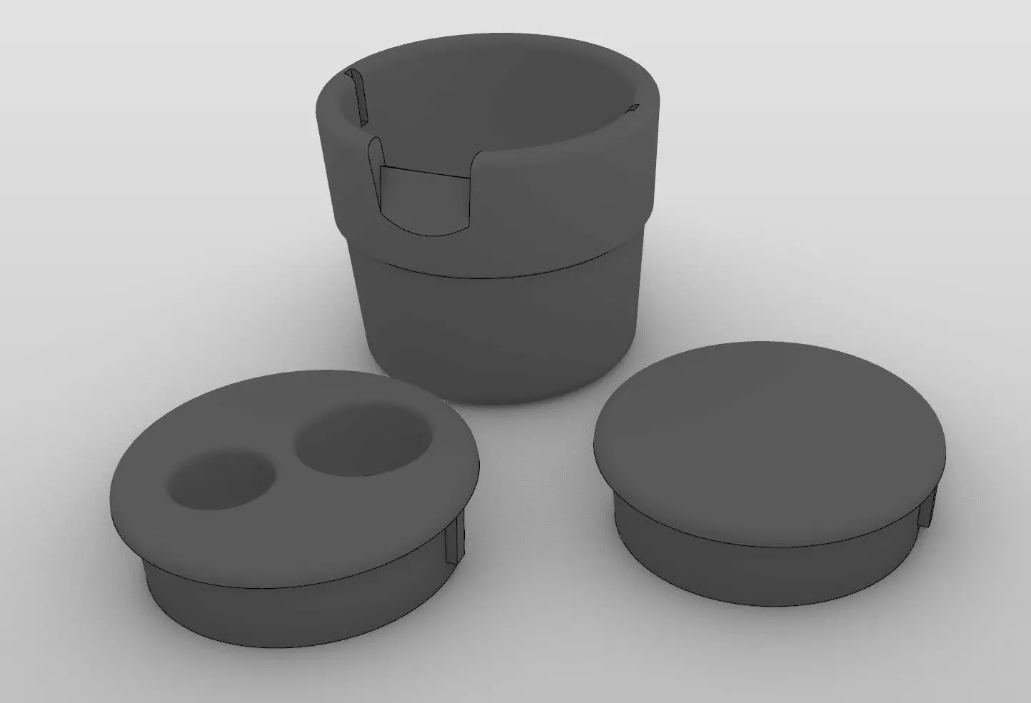 VW Cup Holder 3D print model_0