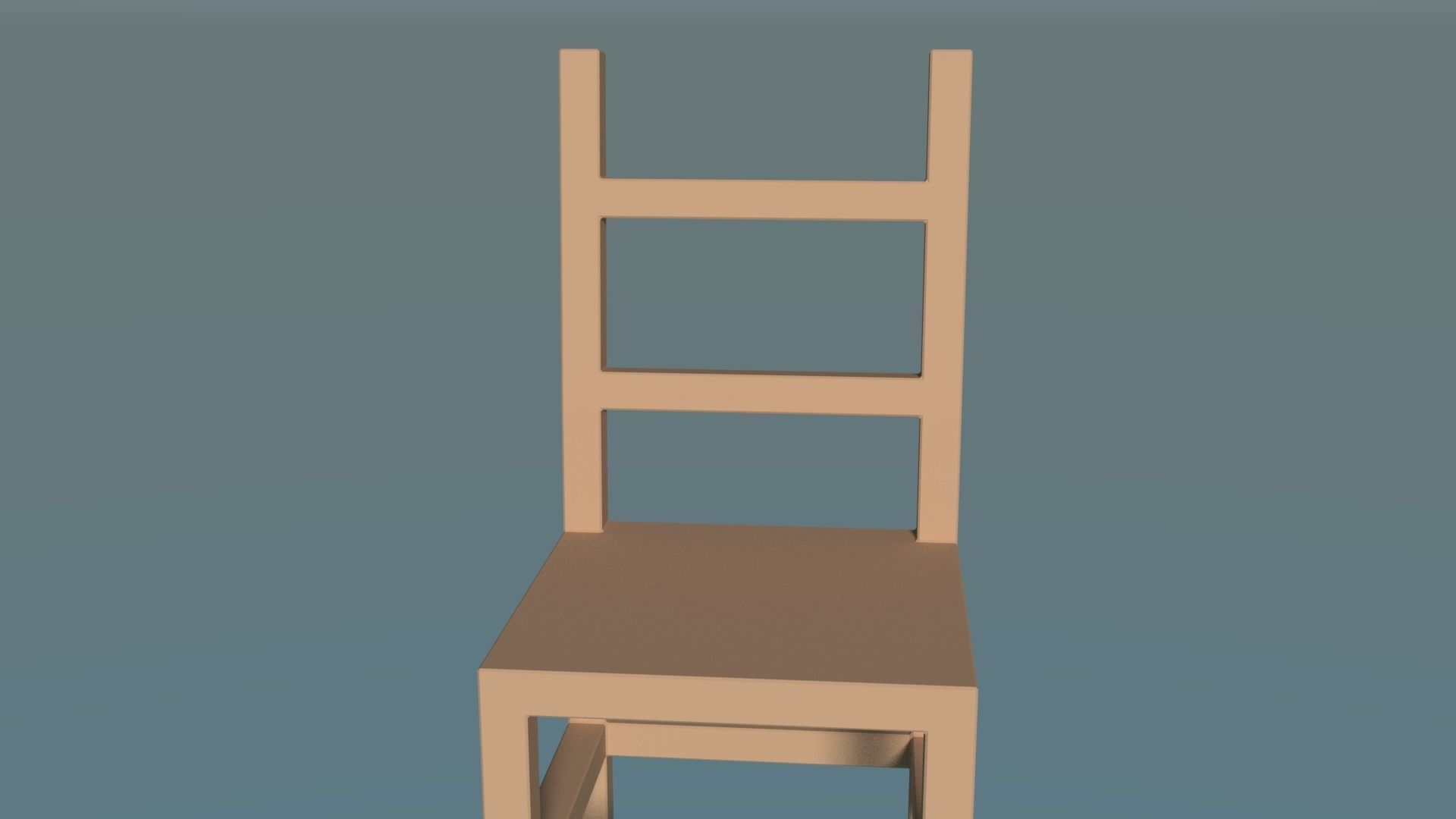 3d Chair wooden Free 3D model_1