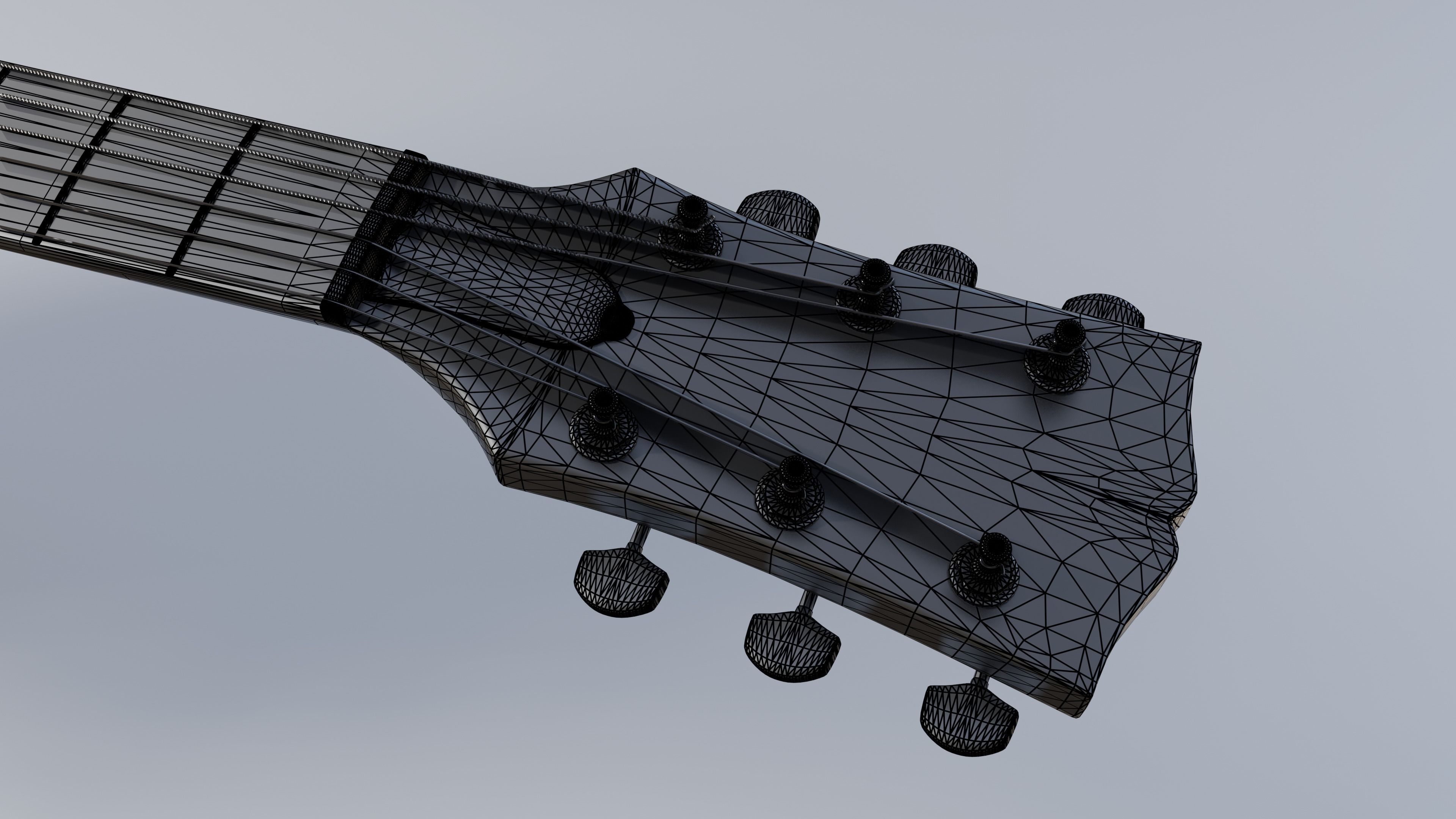 Les Paul electric guitar 3D model_12