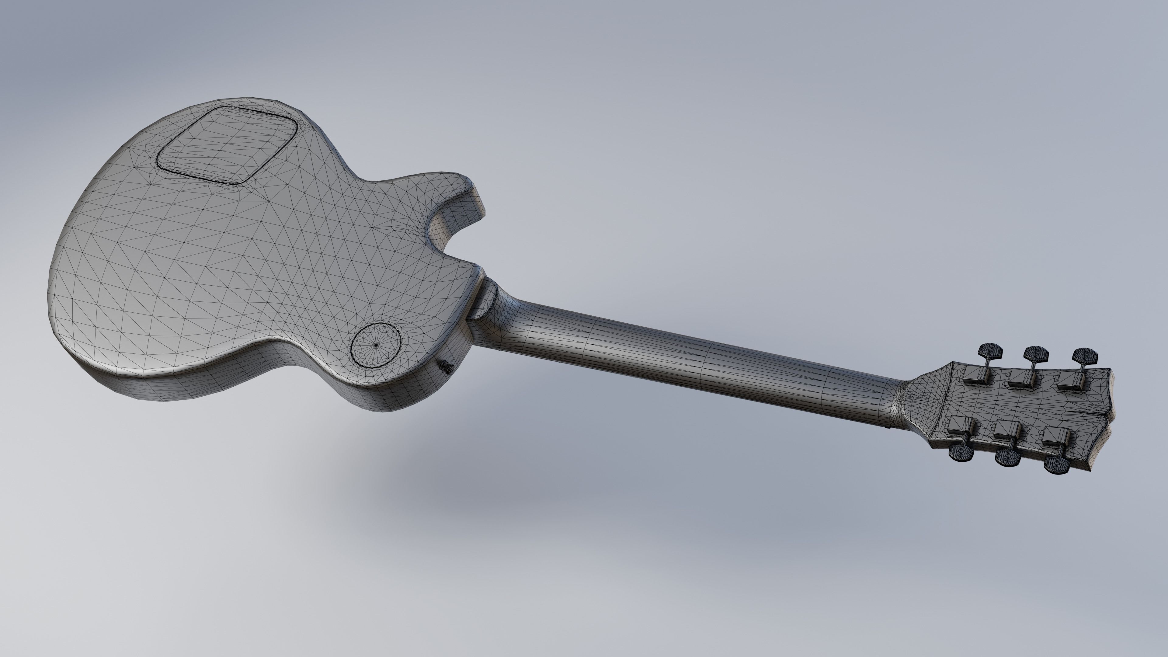 Les Paul electric guitar 3D model_8