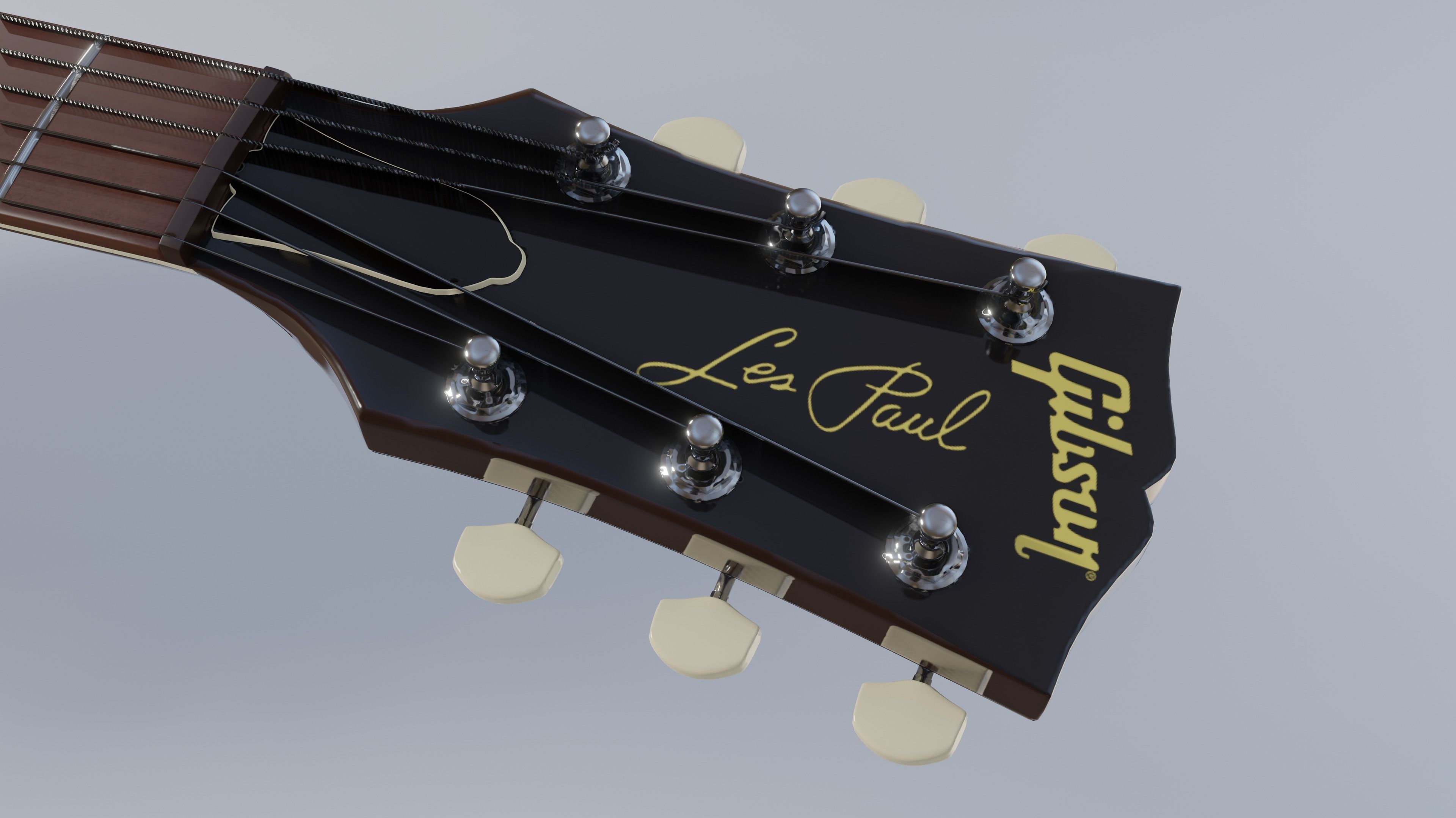 Les Paul electric guitar 3D model_3