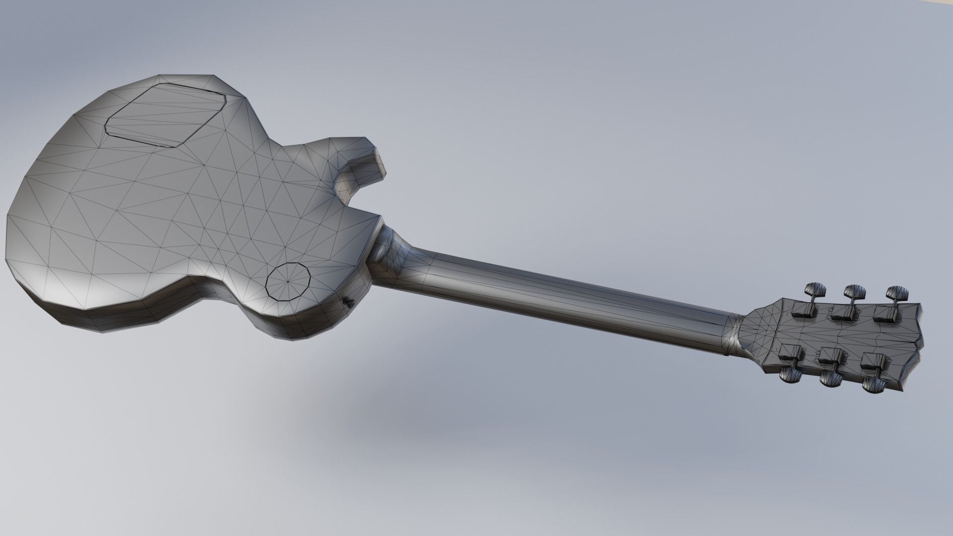 Les Paul electric guitar 3D model_9