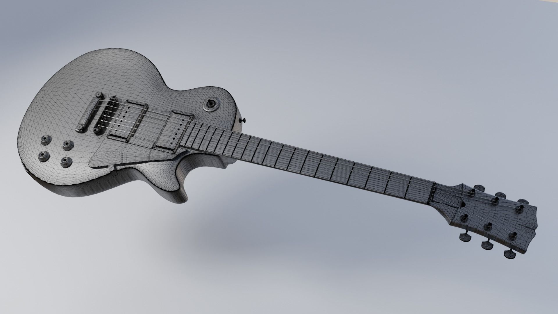 Les Paul electric guitar 3D model_6