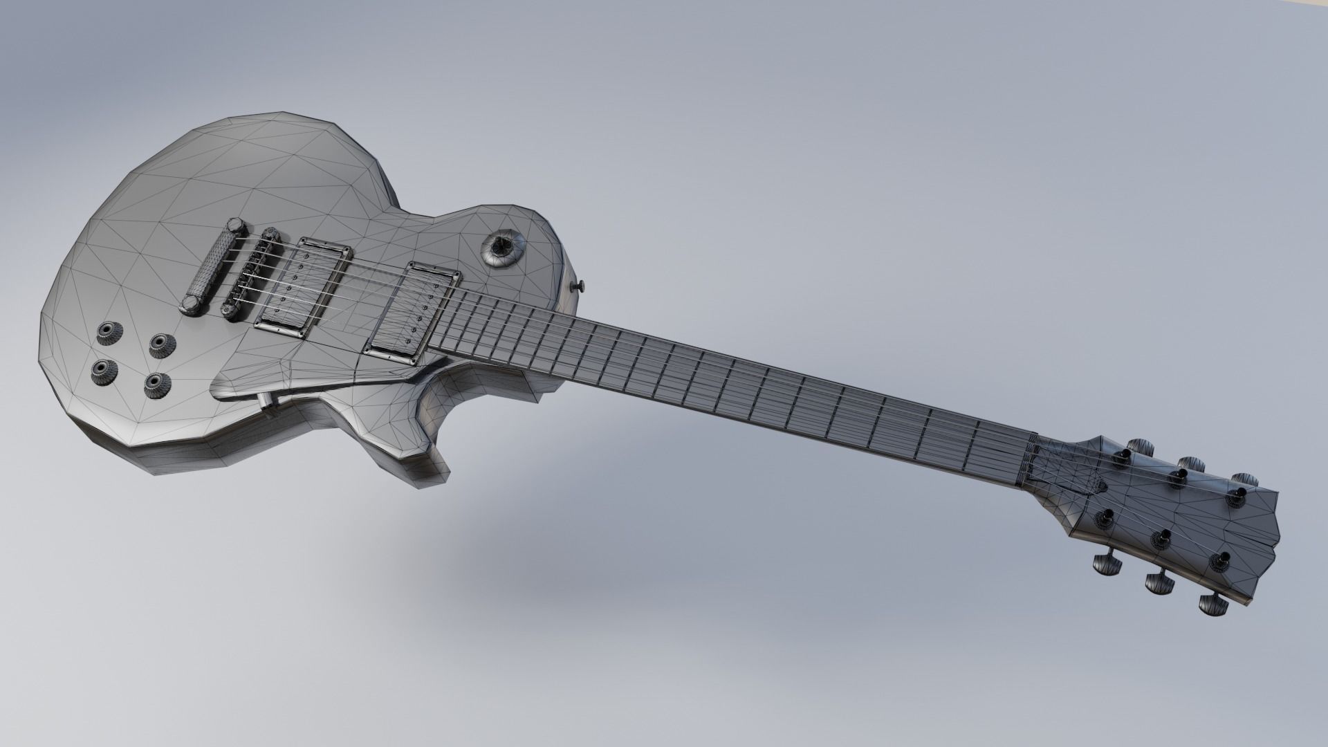 Les Paul electric guitar 3D model_7