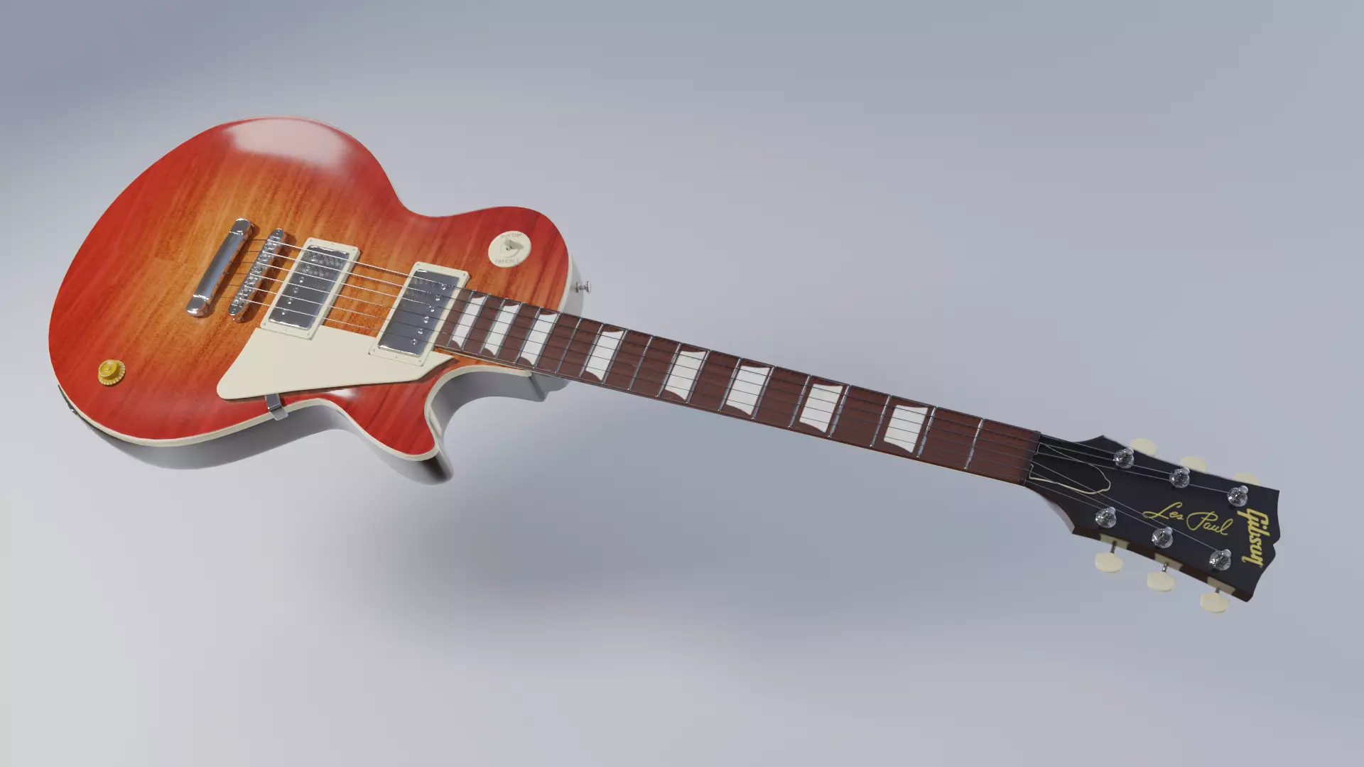 Les Paul electric guitar 3D model_0