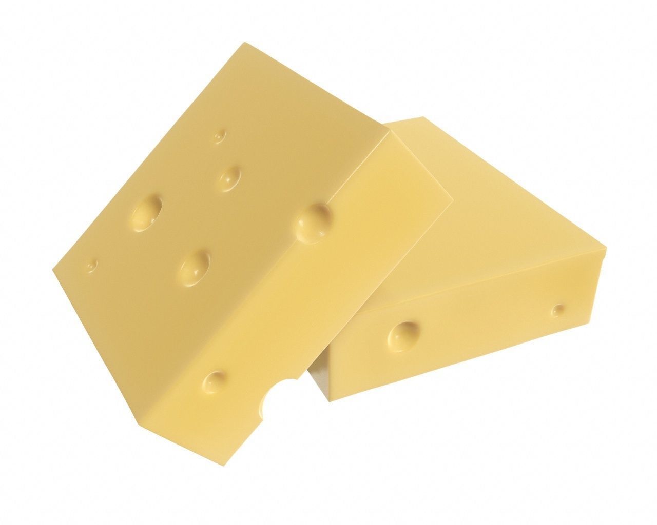 Cheese square 3D model_3