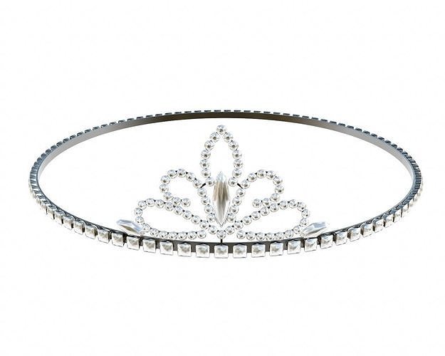 Queen crown with crystals 3D model