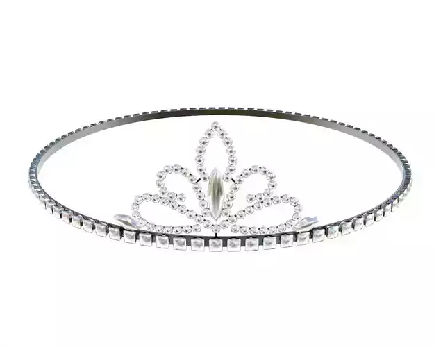 Queen crown with crystals 3D model