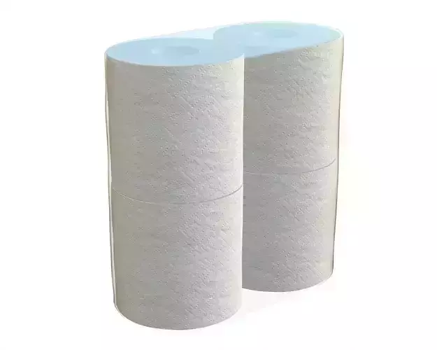 Toilet paper 4 pack small 3D model