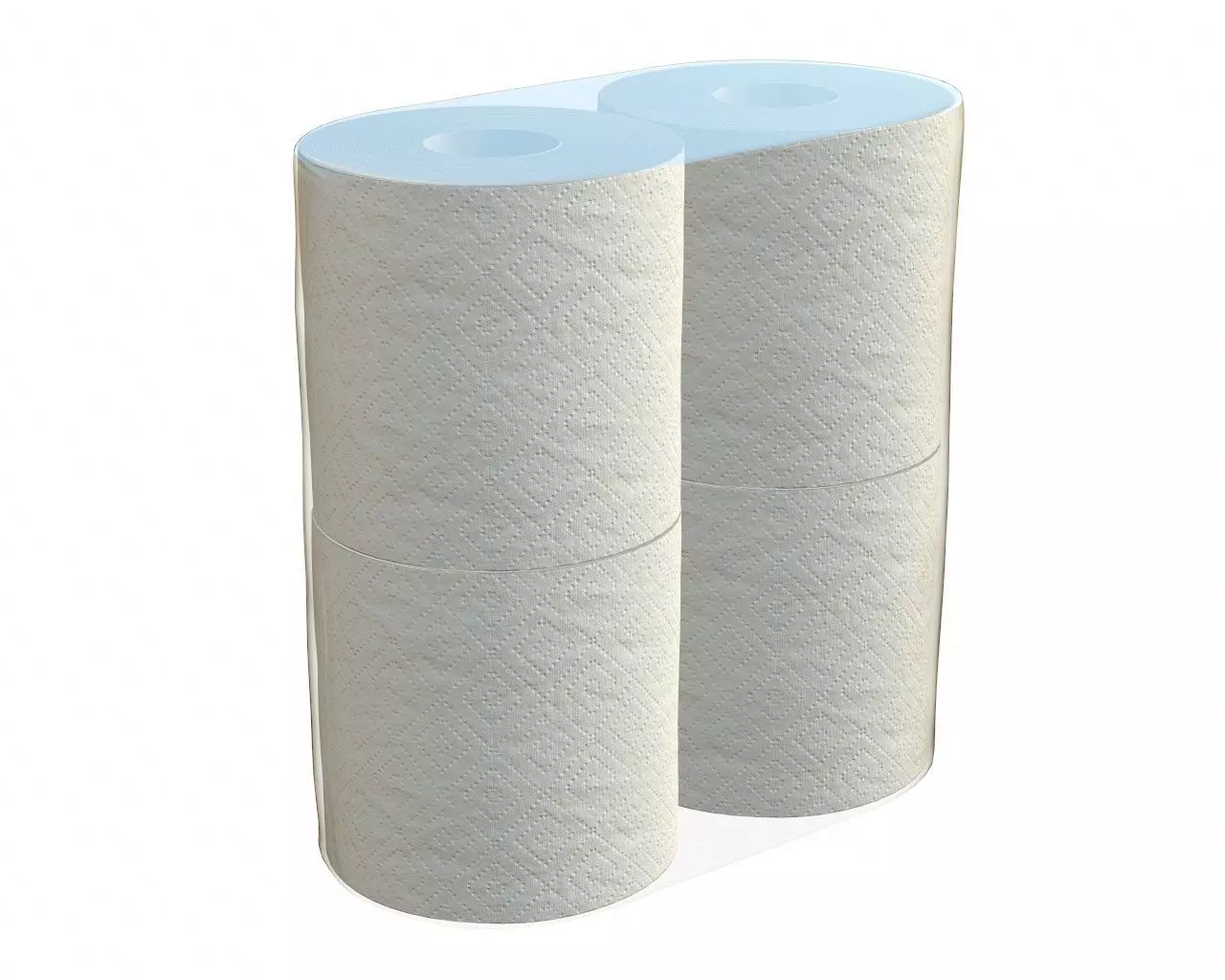 Toilet paper 4 pack small 3D model