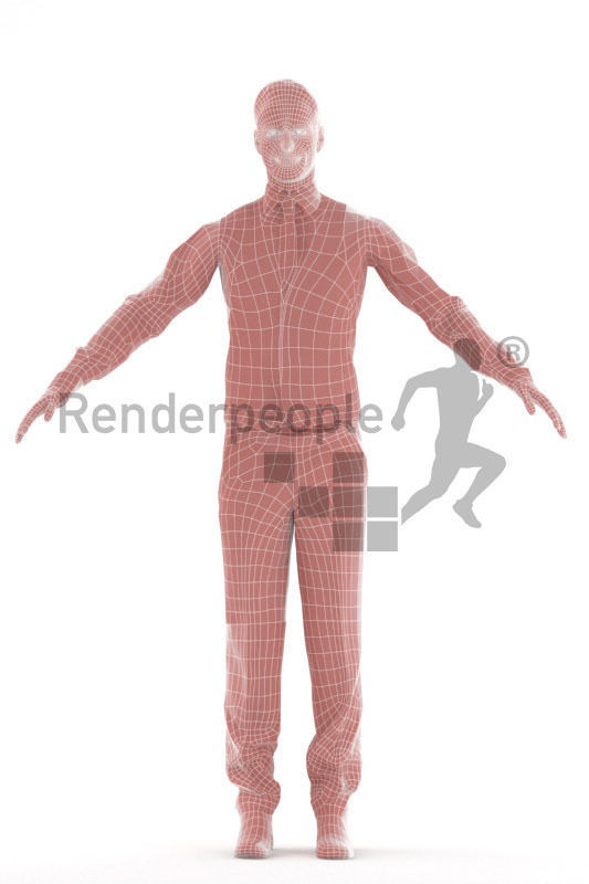 Eric 001 Rigged Business Man Free low-poly 3D model_3