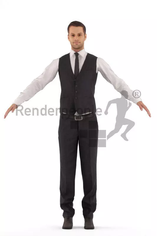 Eric 001 Rigged Business Man Free low-poly 3D model_0