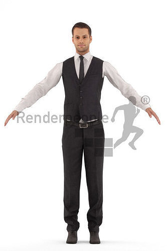 Eric 001 Rigged Business Man Free low-poly 3D model