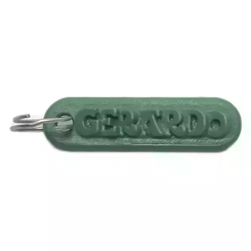 GERARDO Personalized keychain embossed letters 3D print model
