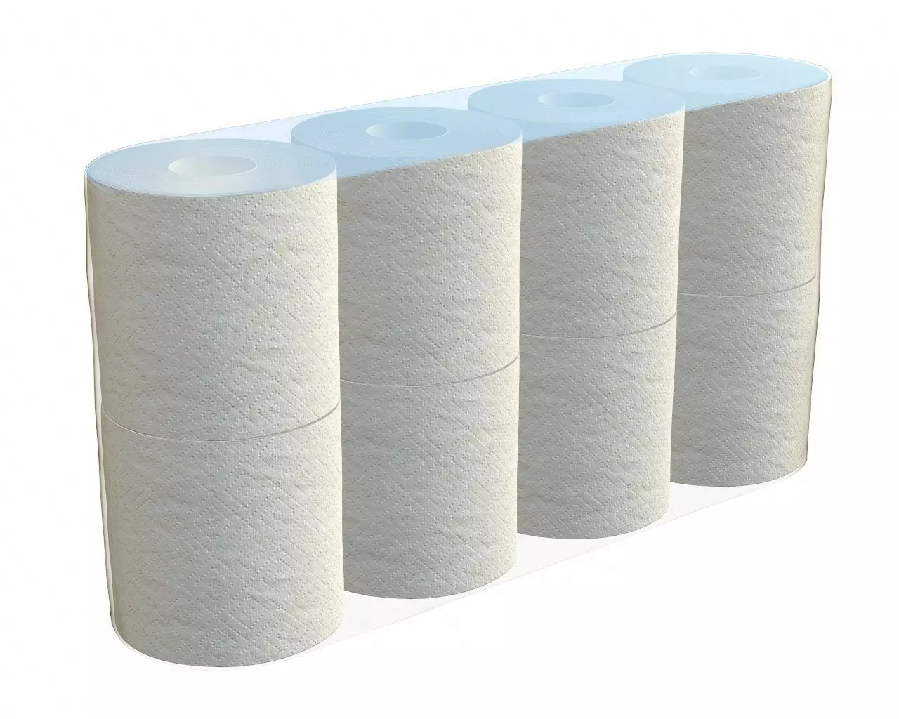 Toilet paper 8 pack large 3D model_0