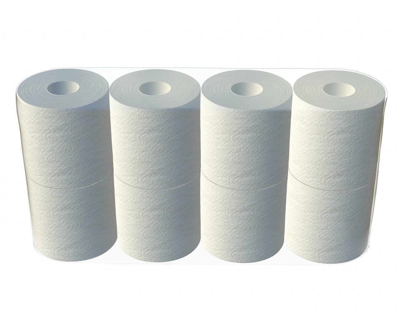 Toilet paper 8 pack large 3D model_2