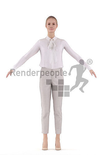 Claudia 002 Rigged Business Woman Free low-poly 3D model