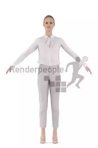 Claudia 002 Rigged Business Woman Free low-poly 3D model
