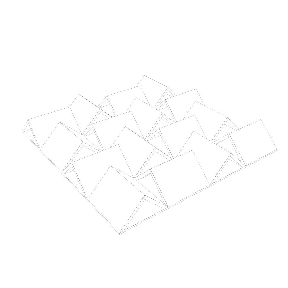 Six Acoustic Wall Panels for Recording Studio Treatment 3D Model Collection_24