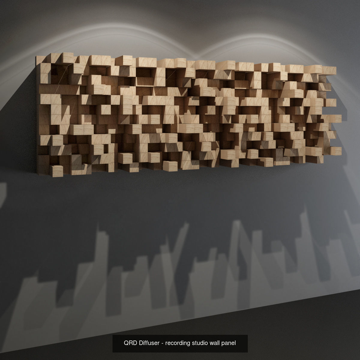 Six Acoustic Wall Panels for Recording Studio Treatment 3D Model Collection_1