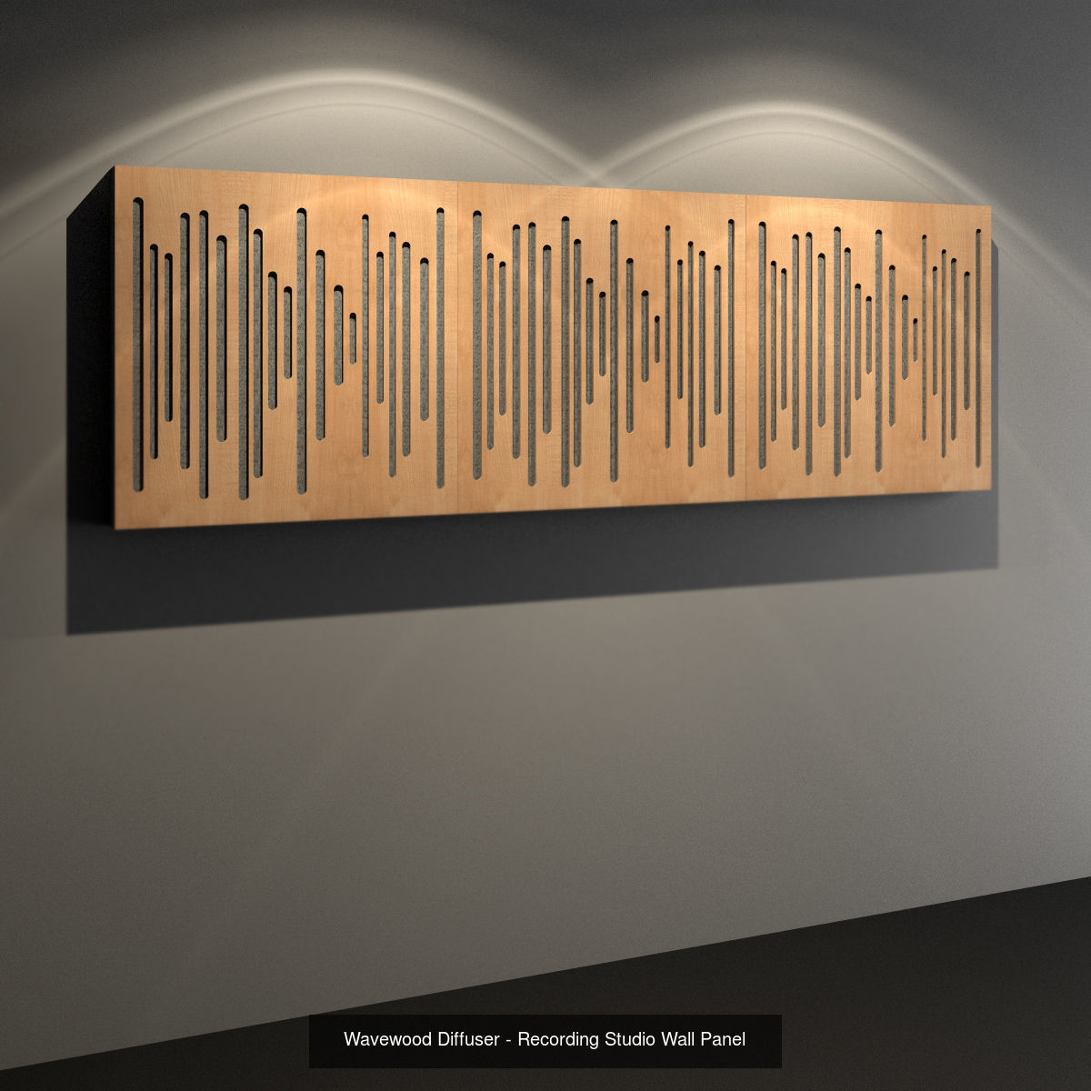 Six Acoustic Wall Panels for Recording Studio Treatment 3D Model Collection_2