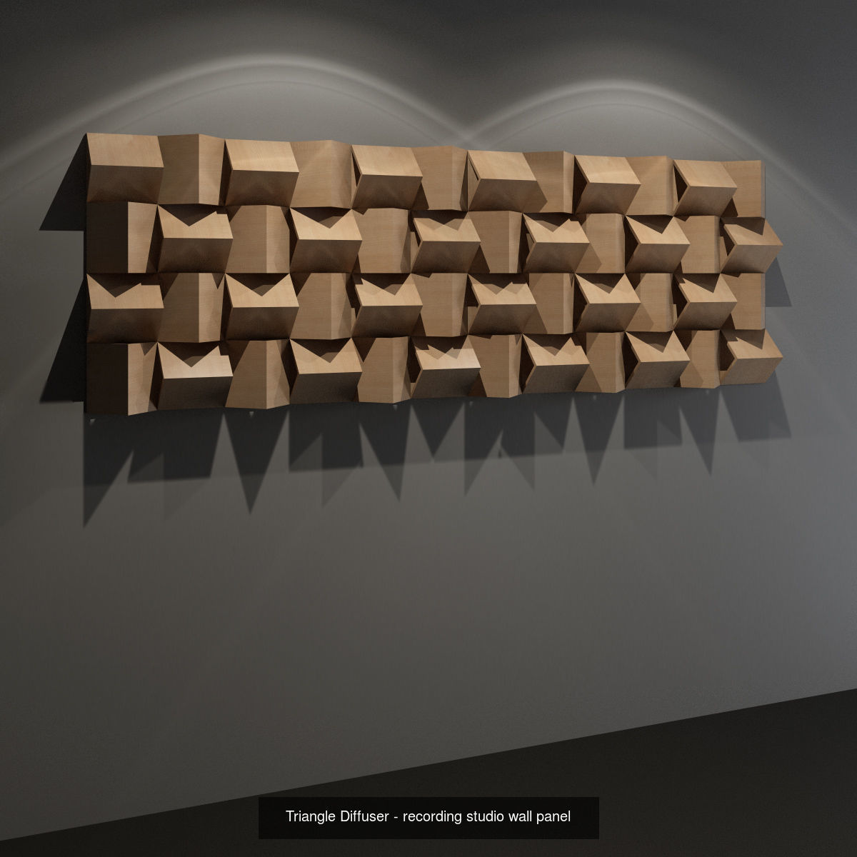 Six Acoustic Wall Panels for Recording Studio Treatment 3D Model Collection_5
