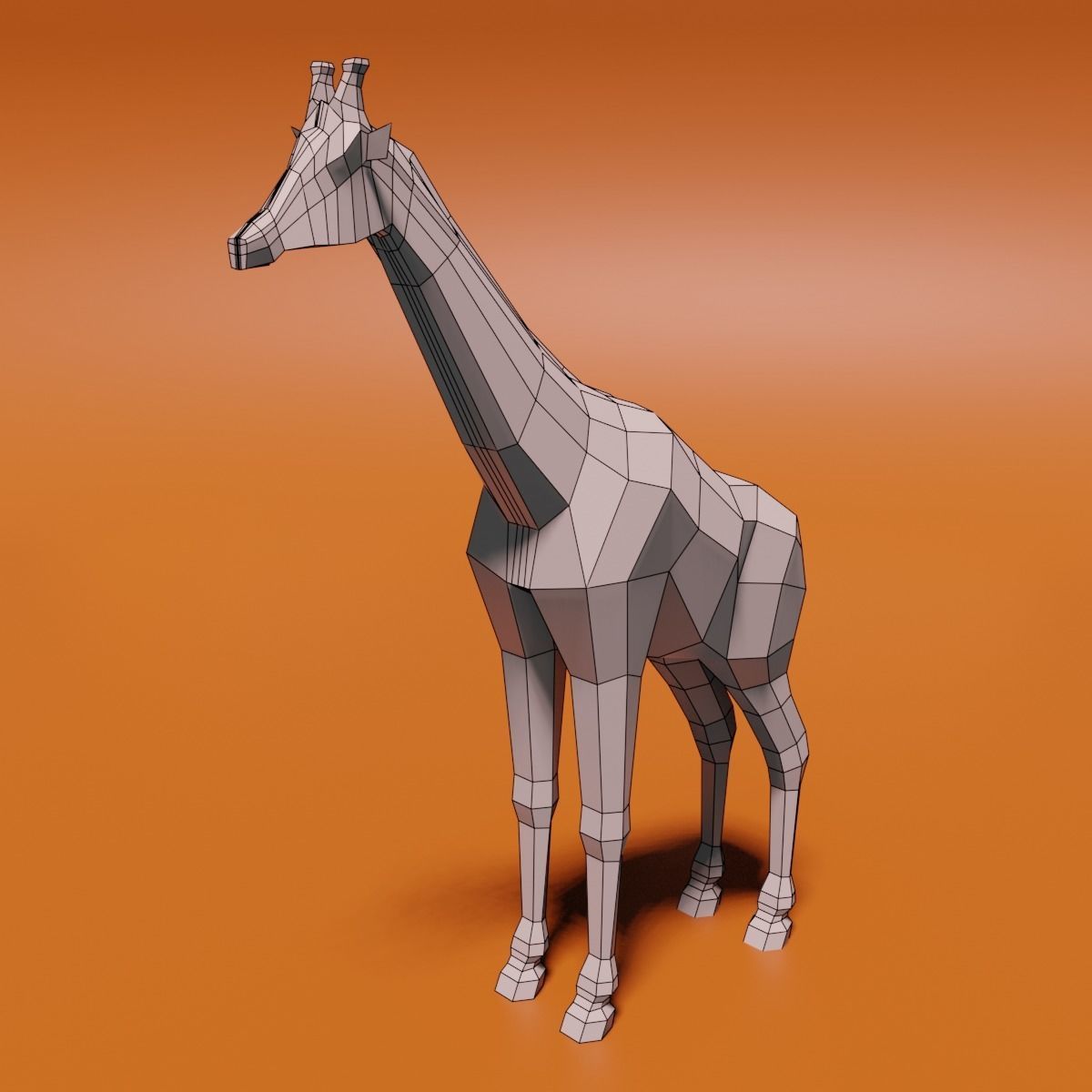 Giraffe 3D model_10