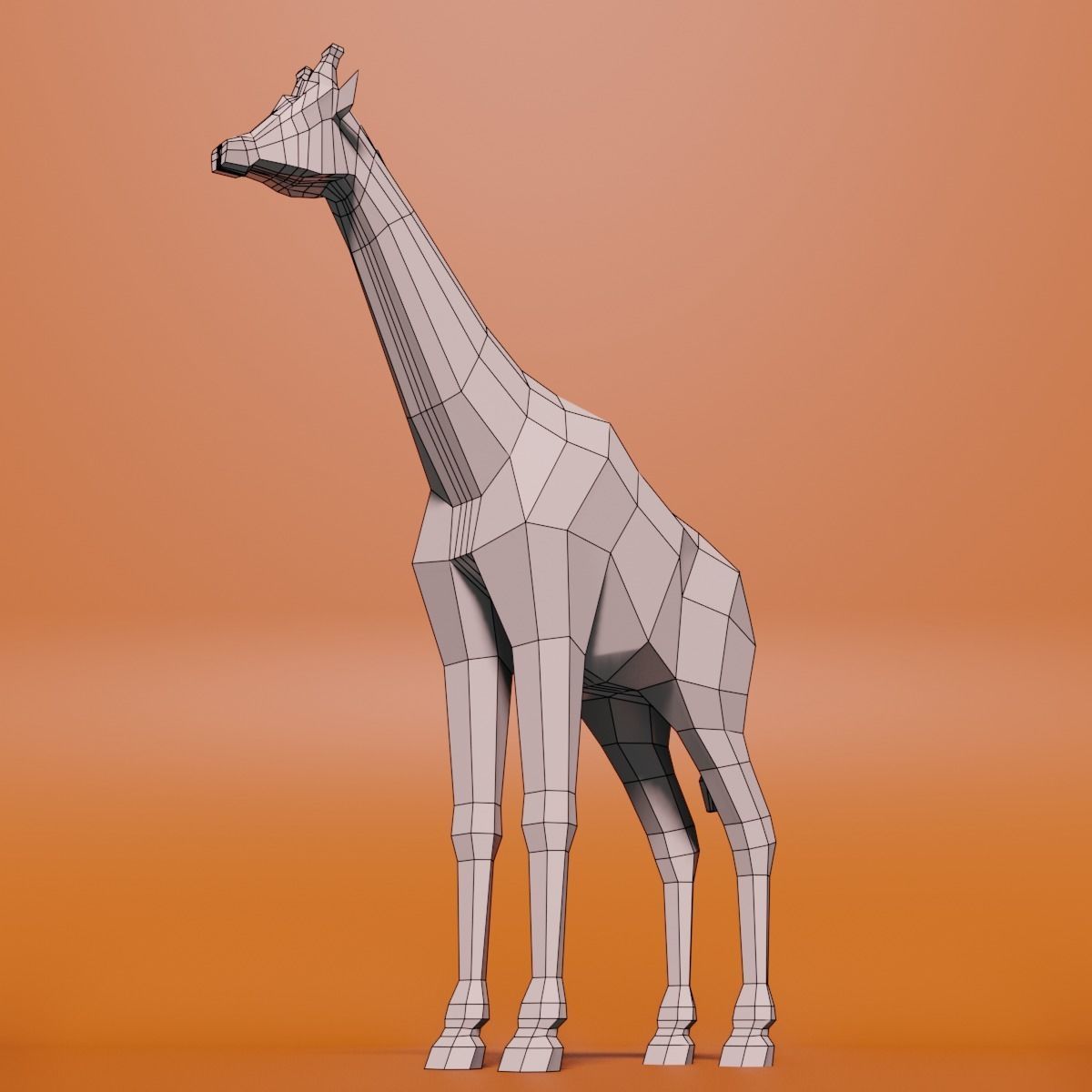 Giraffe 3D model_11