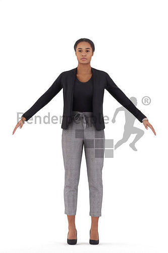Carla 001 Rigged Business Woman Free low-poly 3D model