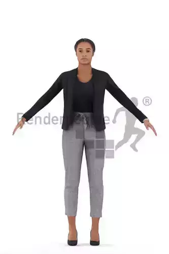 Carla 001 Rigged Business Woman Free low-poly 3D model