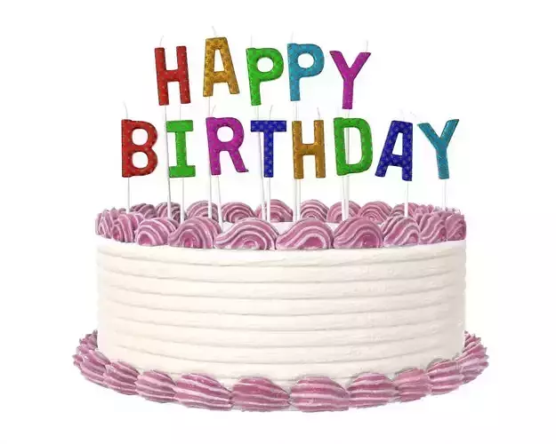 Birthday cake with candles