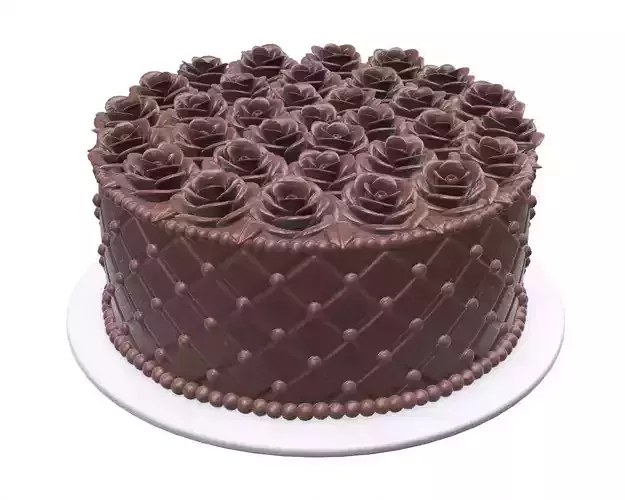 Chocolate cake 3D model