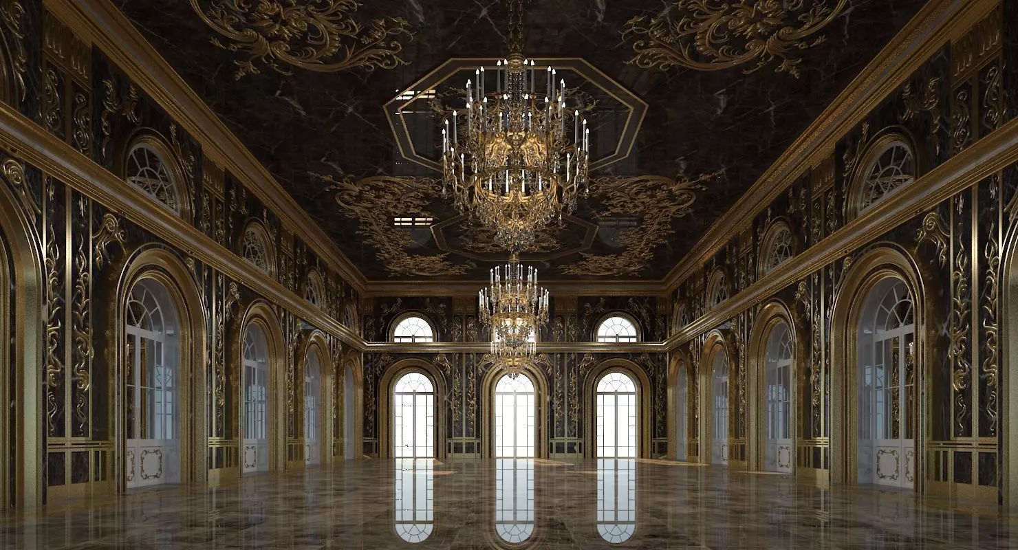 Classic Interior 314 3D model_0