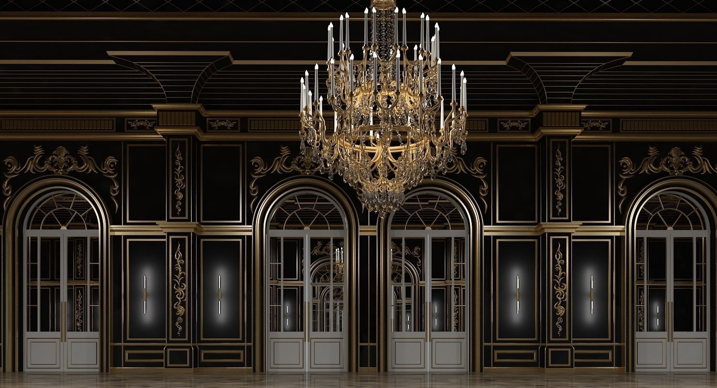 Classic Interior Scene 315 3D model_1