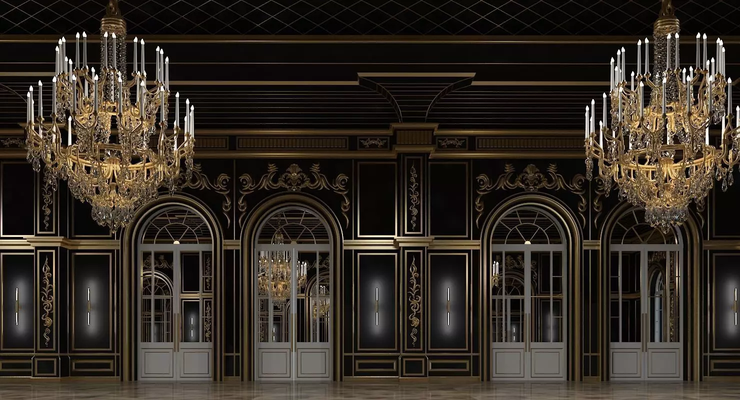 Classic Interior Scene 315 3D model_0