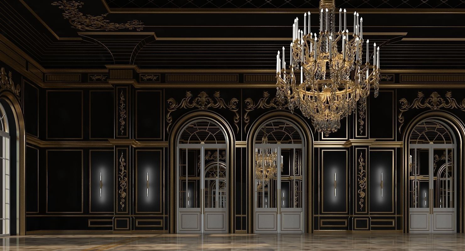 Classic Interior Scene 315 3D model_5