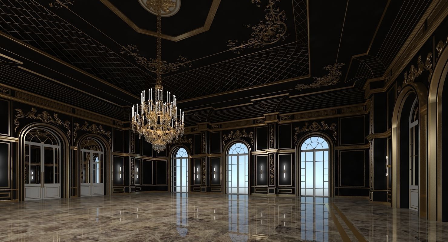 Classic Interior Scene 315 3D model_4