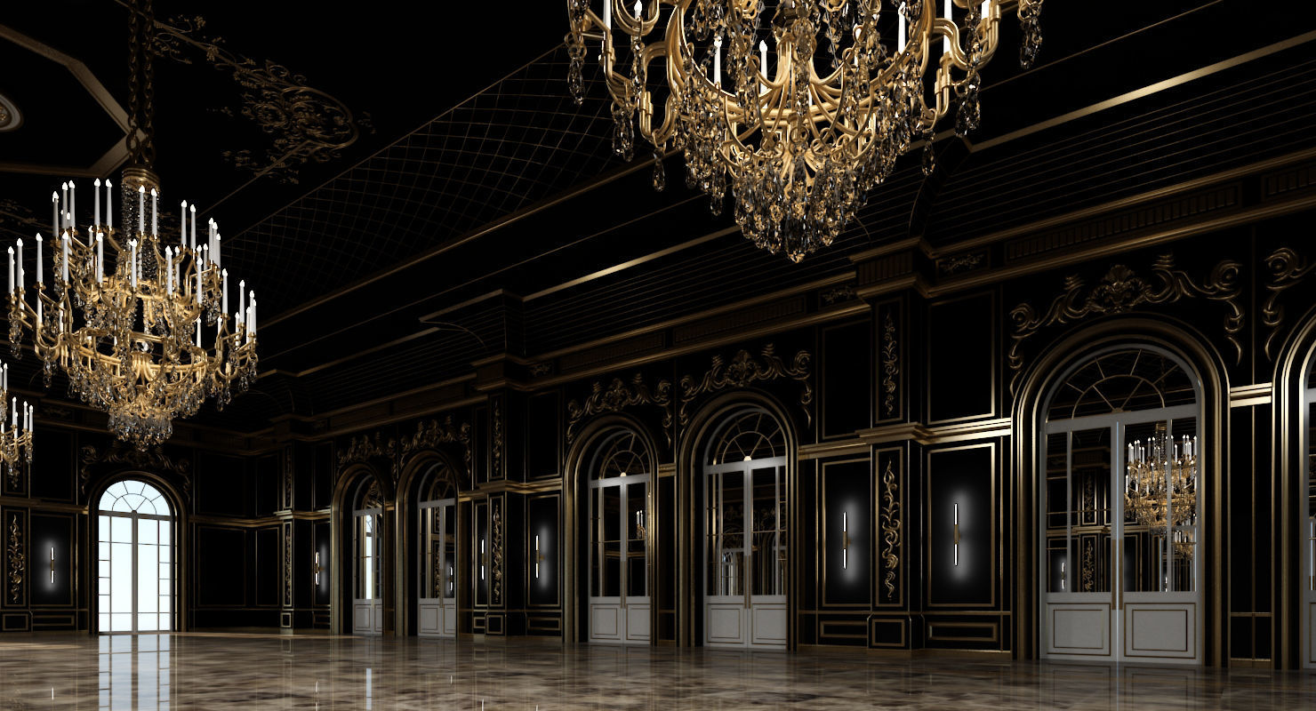 Classic Interior Scene 315 3D model_2