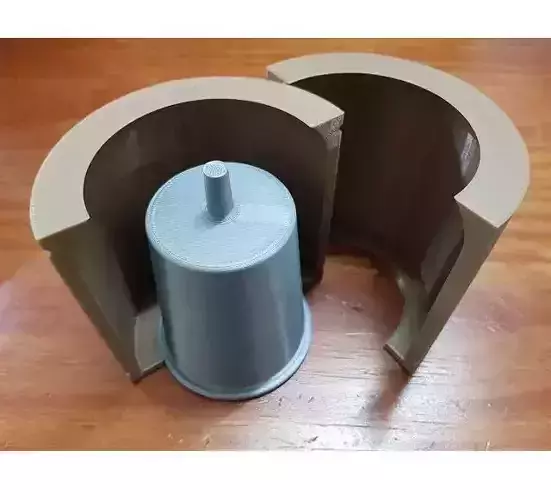 molde maceta cilindro para yeso cemento 3D model