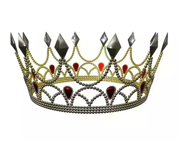 Gold crown with crystals