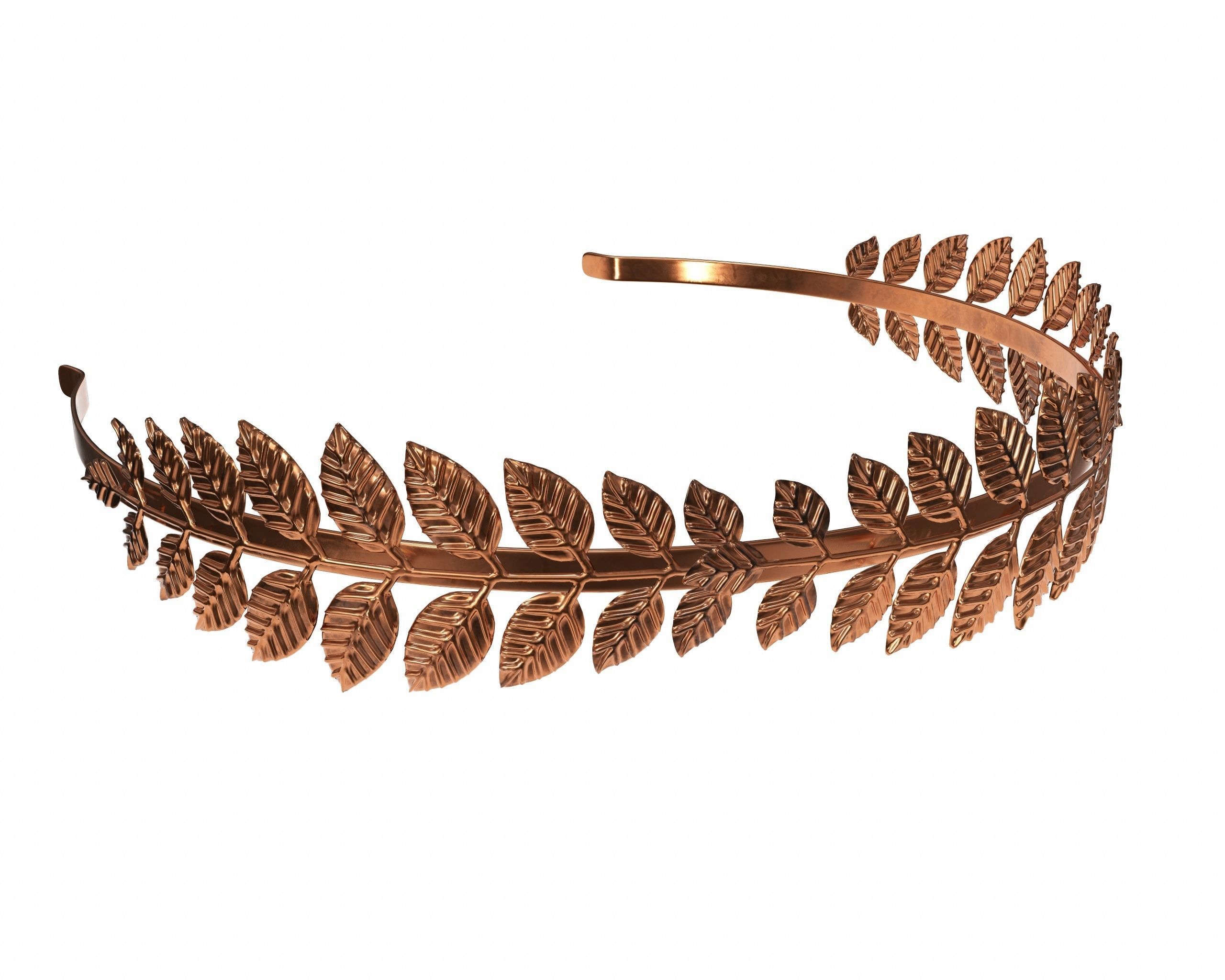 Laurel wreath headband 3D model_2