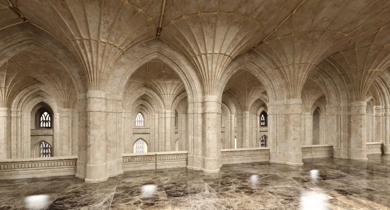 3D Classical Historic Interior 322 3D model_0