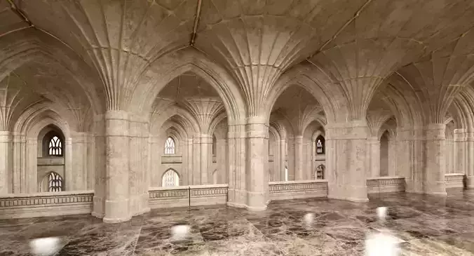 3D Classical Historic Interior 322 3D model