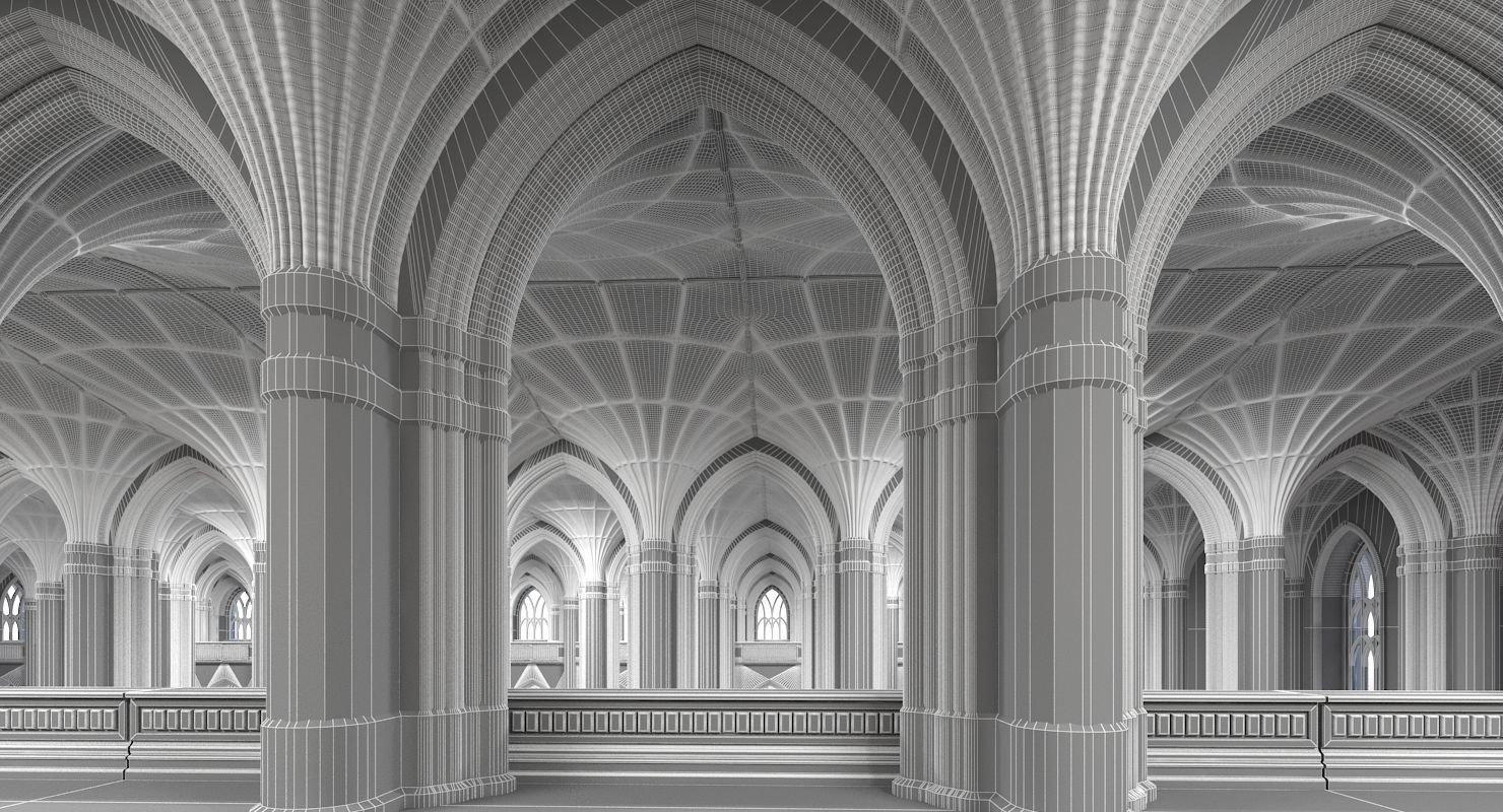 3D Classical Historic Interior 322 3D model_12