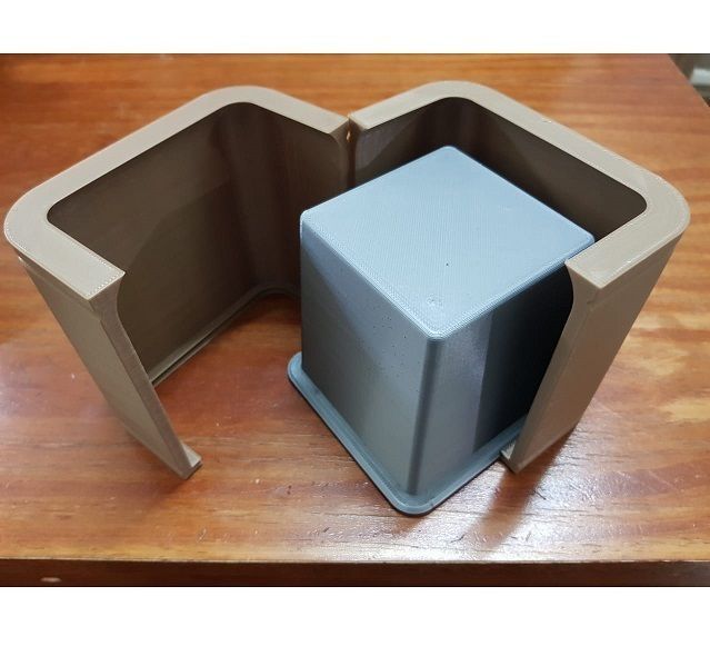 kit 5 moldes de macetas para yeso y cemento 3D model_2