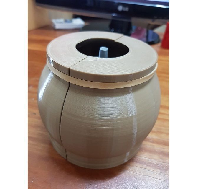 kit 5 moldes de macetas para yeso y cemento 3D model_8