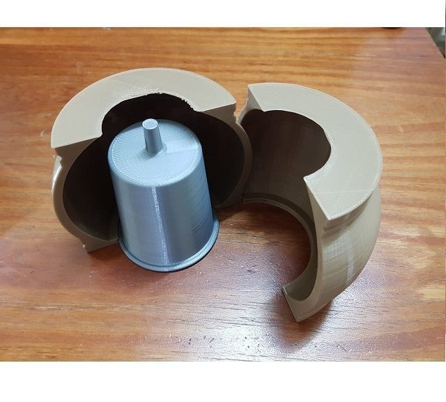 kit 5 moldes de macetas para yeso y cemento 3D model_3